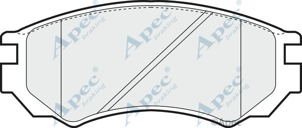 APEC BRAKING Комплект тормозных колодок, дисковый тормоз PAD790
